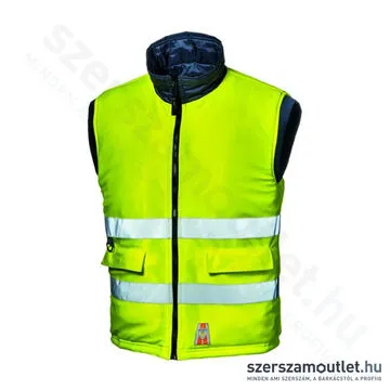 SIR SAFETY SYSTEM CAPRICORNO Kifordítható kék-sárga láthatósági mellény (SSY-MC4413P7)