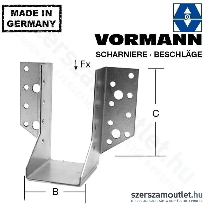 VORMANN Gerendatartó, 70x120mm