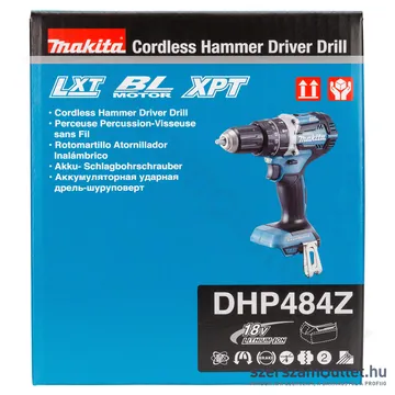 MAKITA DHP484Z Akkus szénkefementes ütvefúró-csavarbehajtó (18V) (Akku és töltő nélkül!)(BULK)