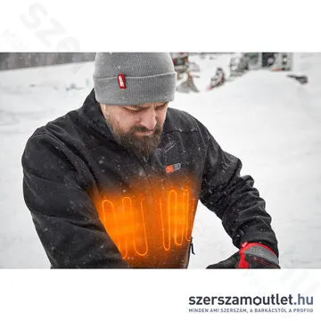MILWAUKEE M12 HJ BL5-0 (XL) Akkus fűthető kabát fekete (XL/12V) (Akku és töltő nélkül!)