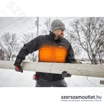 MILWAUKEE M12 HJ BL5-0 (XL) Akkus fűthető kabát fekete (XL/12V) (Akku és töltő nélkül!)
