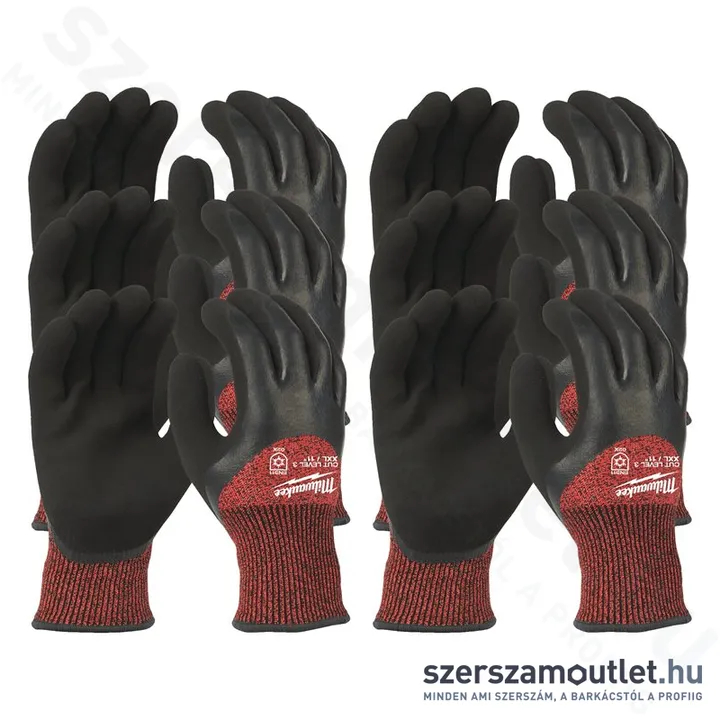 MILWAUKEE Vágásbiztos kesztyű, téli (3/C vágási szint) XXL/11 (12pár)