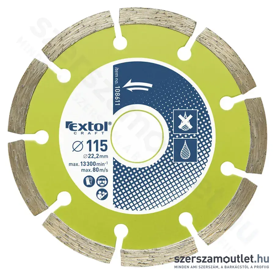 EXTOL Gyémánttárcsa szegmenses 125mm