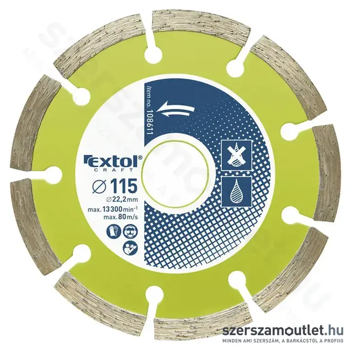 EXTOL Gyémánttárcsa szegmenses 125mm