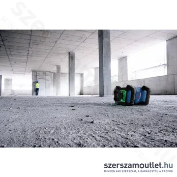 BOSCH GRL 650 CHVG Akkus forgólézer +vevő+vezérló+állvány+léc+fali tartó+koffer (ZÖLD) (1x4,0Ah/18V)