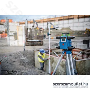 BOSCH GRL 650 CHVG Akkus forgólézer +vevő+vezérló+állvány+léc+fali tartó+koffer (ZÖLD) (1x4,0Ah/18V)
