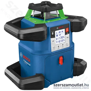 BOSCH GRL 650 CHVG Akkus forgólézer +vevő+vezérló+állvány+léc+fali tartó+koffer (ZÖLD) (1x4,0Ah/18V)