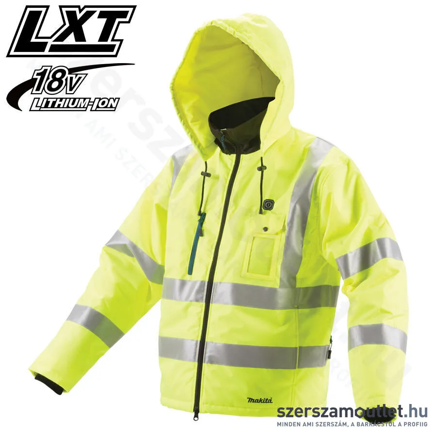 MAKITA DCJ206Z Fűthető kabát M [Neon] (14,4V / 18V LXT Li-ion) (Akku és töltő nélkül!)