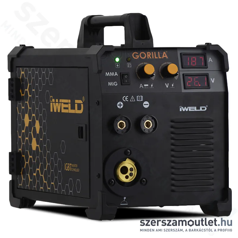 IWELD GORILLA POCKETMIG 195 ALUFLUX Hegesztő inverter (30-180A)