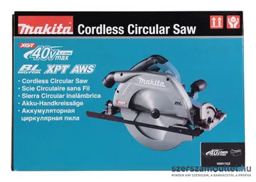 MAKITA HS011GZ Akkus szénkefementes körfűrész (40V/260mm) (Akku és töltő nélkül!)