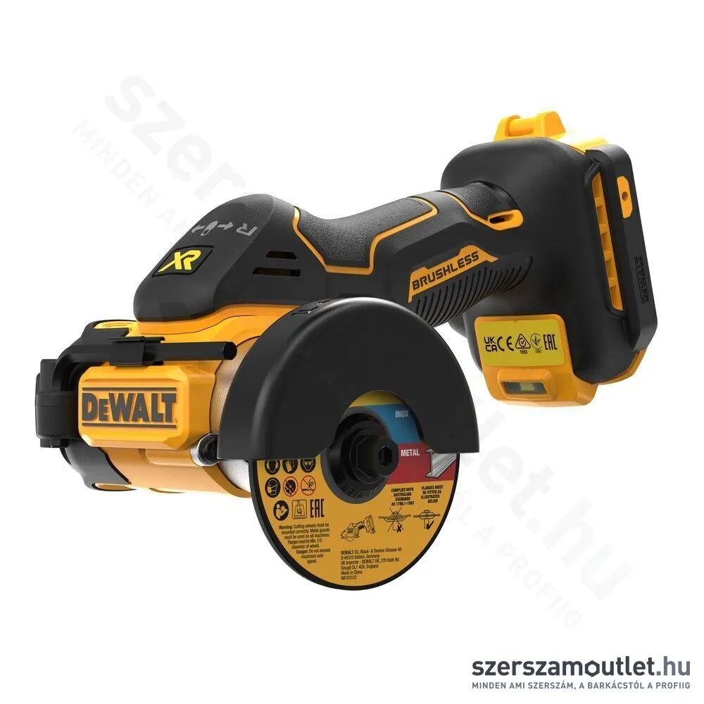 DEWALT DCS438N-XJ Akkus kompakt sarokcsiszoló (76mm/18V) (Akku és töltő nélkül)