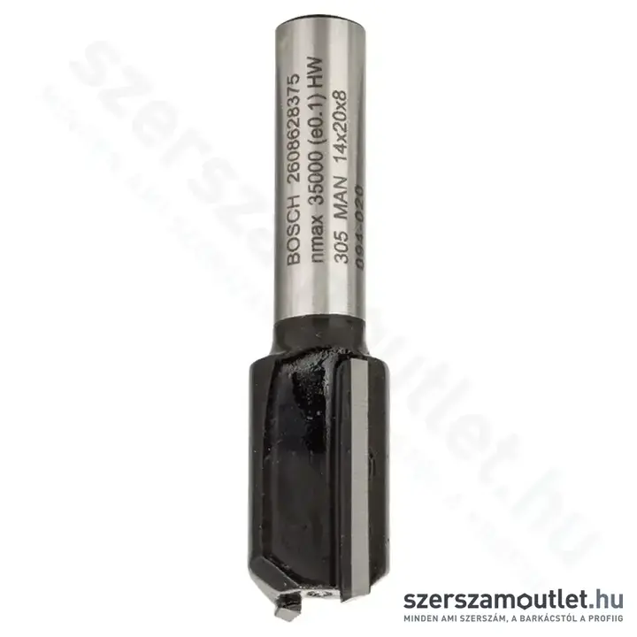 BOSCH Standard for Wood horonymaró (2 vágóél) ø 8 mm, D 14 mm, L 20 mm, G 51 mm