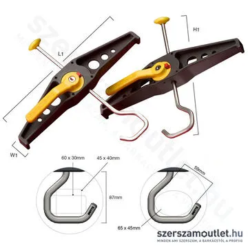 RHINO Safe Clamp Létrarögzítő tetőcsomagtartóra, kulccsal zárható (2db/csomag) (RAS21)
