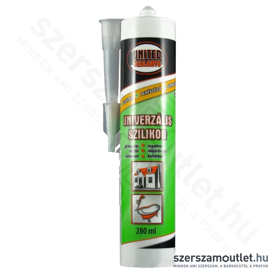 UNITED SEALANTS Univerzális szilikon szaniter, 280ml (barna) (US1014)