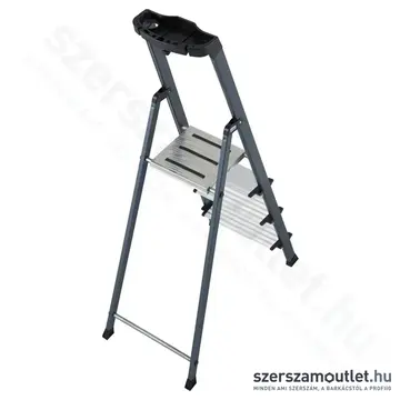 KRAUSE SECURO Lépcsőfokos eloxált állólétra 4 fokos (126429)