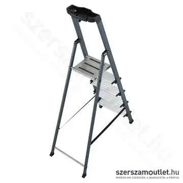 KRAUSE SECURO Lépcsőfokos eloxált állólétra 5 fokos (126436)
