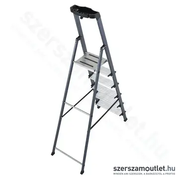 KRAUSE SECURO Lépcsőfokos eloxált állólétra 6 fokos (126443)