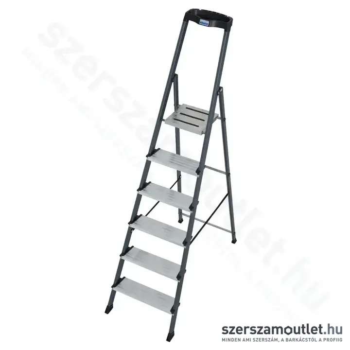 KRAUSE SECURO Lépcsőfokos eloxált állólétra 6 fokos (126443)