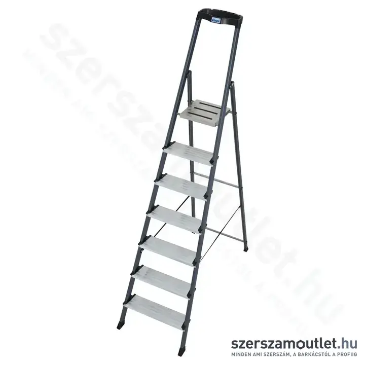KRAUSE SECURO Lépcsőfokos eloxált állólétra 7 fokos (126450)