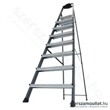 KRAUSE SECURO Lépcsőfokos eloxált állólétra 8 fokos (126467)