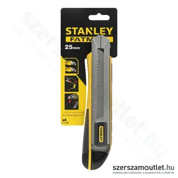 STANLEY FatMax fémházas tördelhető pengés kés fémmegvezetéses 25mm + 4db penge (0-10-486)