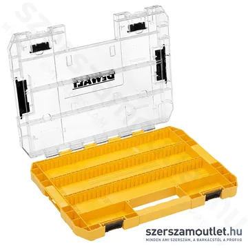 DEWALT Nagy TOUGHCASE tároló (üres) bittartóval, elválasztóval és 3db tárolóhellyel (DT70804-QZ)