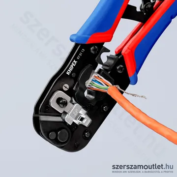 KNIPEX Krimpelő fogó RJ45 Western-hez 190mm (97 51 13)