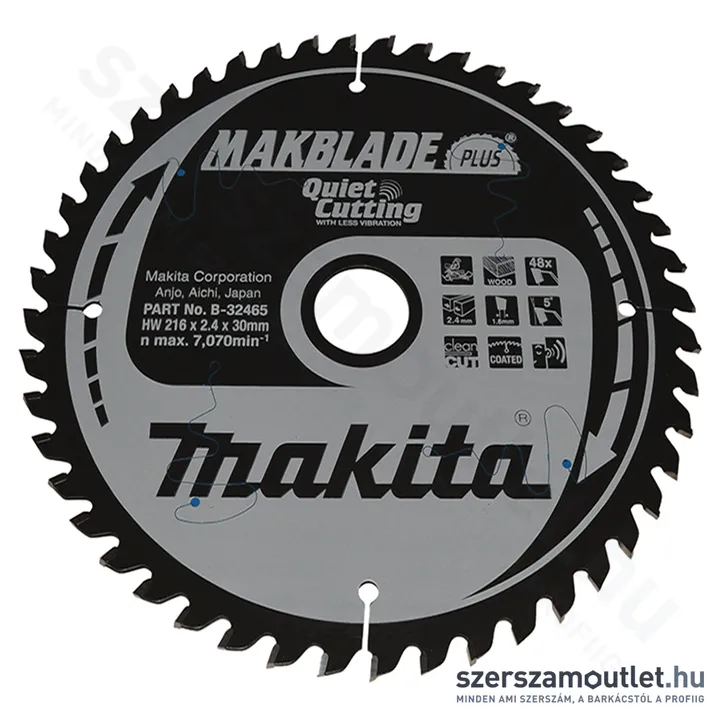 MAKITA MAKBLADE PLUS Körfűrésztárcsa 216x30 Z48 (B-32465)