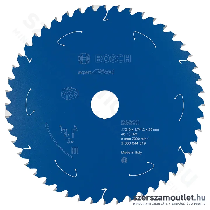 BOSCH Expert for Wood körfűrészlap akkumulátoros körfűrészekhez 216x1,7mm T48 (2608644519)