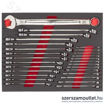 MILWAUKEE MAX BITE Csillag-villáskulcs készlet habbetétben 27 részes (6-36mm) (4932493247)