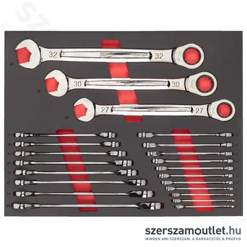 MILWAUKEE MAX BITE Csillag-villáskulcs készlet habbetétben 22 részes (6-32mm) (4932493248)
