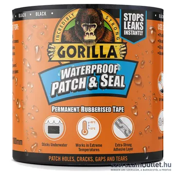 GORILLA WATERPROOF PATCH&SEAL TAPE Fekete vízálló foltozó/tömítő ragasztószalag 3m/100mm (3044720)
