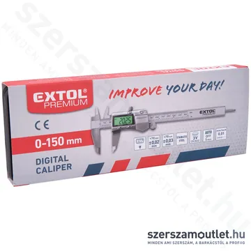 EXTOL Digitális tolómérő, rozsdamentes acél 0,01x150mm