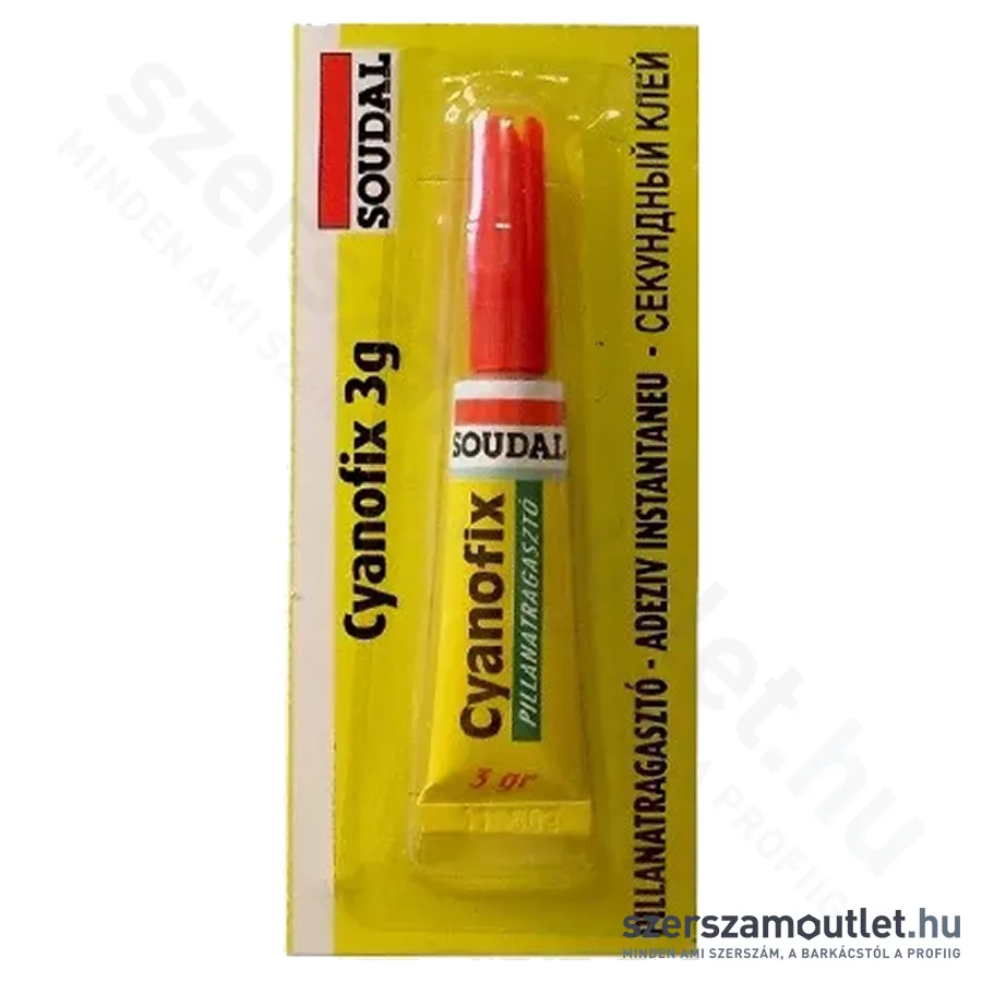 SOUDAL Cyanofix 84A Pillanatragasztó 3g (128474)