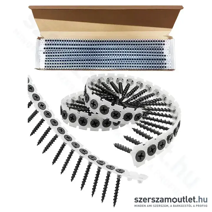 HIKOKI Szalagtáras gipszkarton csavar 3,9x45mm fához 50db/tár 1000db (754617)
