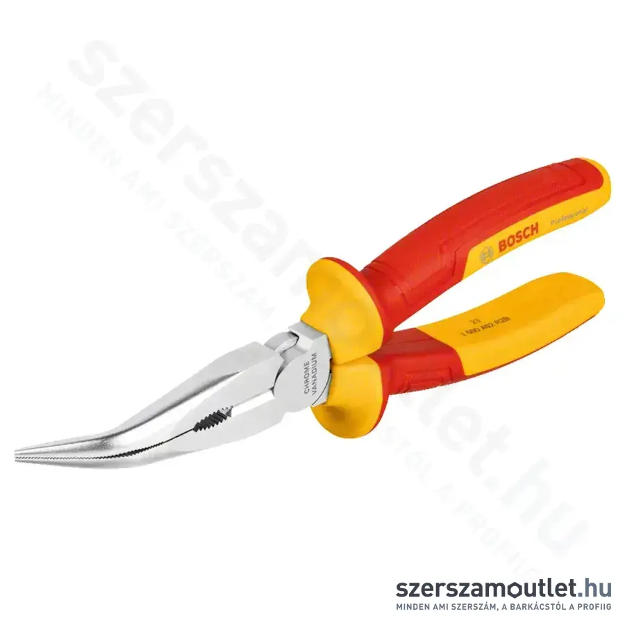 BOSCH Professional VDE Csőrös fogó, hajlított, 40fok, 200mm (1600A02NE4)