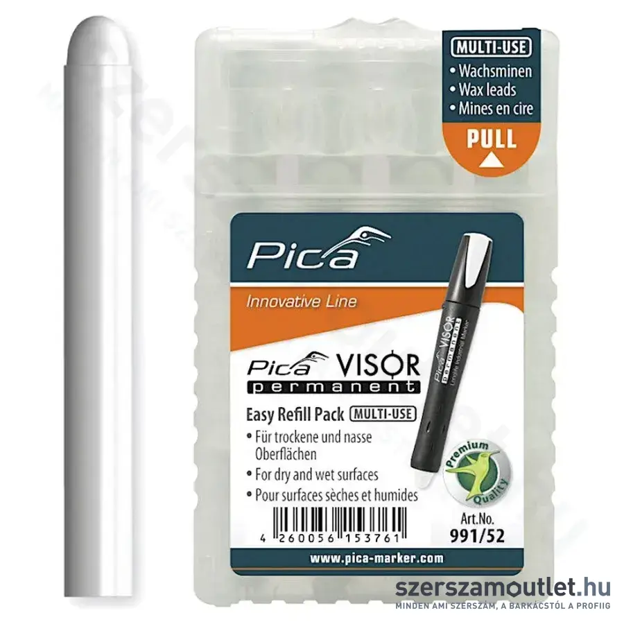 PICA VISOR Jelölőfilc 10mm (Fehér) (4db/csomag) (991/52)