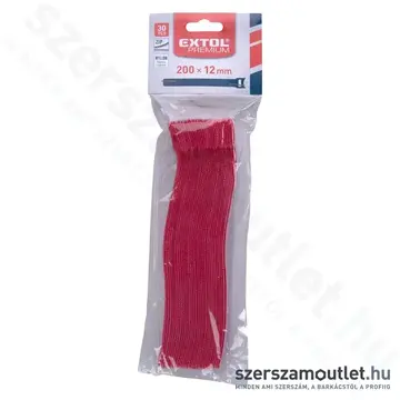 EXTOL Tépőzáras kábelkötegelő, többször használható 12x200mm (30db) (8856292)