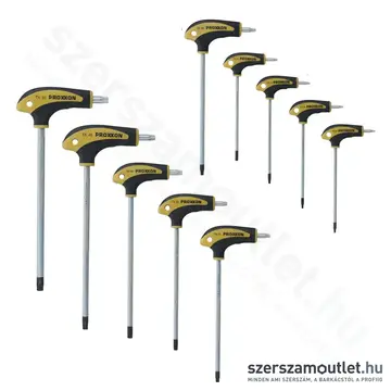 PROXXON T-szárú torxkulcs készlet TX8-50, 10db-os