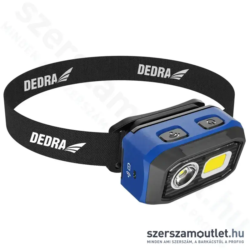 DEDRA COB+SMD LED Fejlámpa - Mozgásérzékelővel 500lm