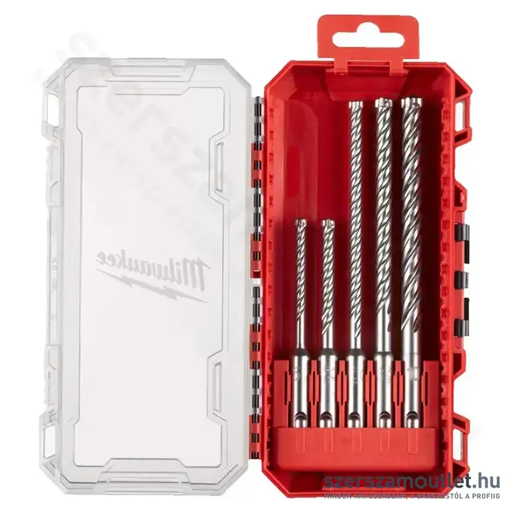 MILWAUKEE SDS-Plus MX4 Set SDS-Plus fúrószár készlet 5 részes, négyélű (5-10mm)