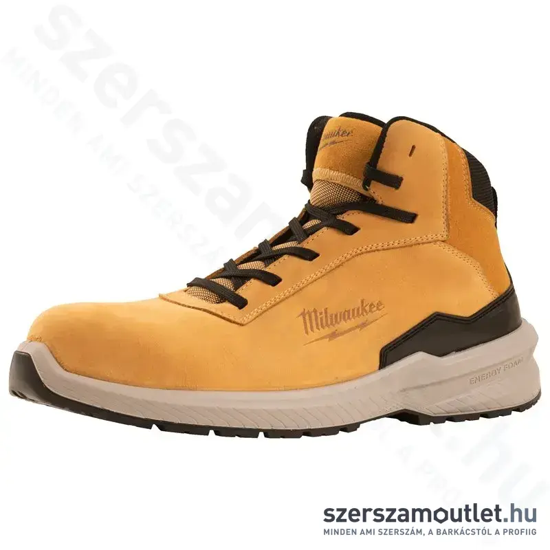 MILWAUKEE FLEXTRED S3S Munkavédelmi világos bőr magasszárú cipő 42-es (1M171311)