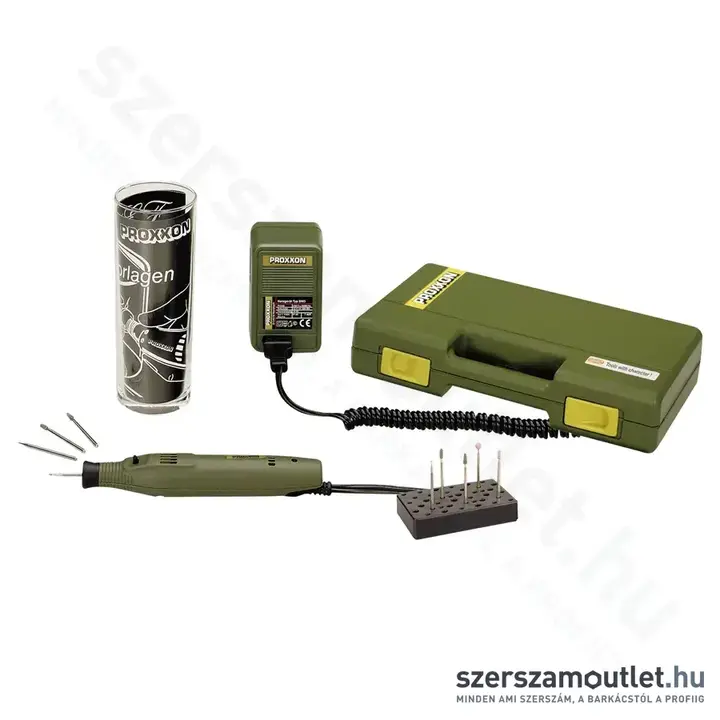 PROXXON GG 12 Gravírozó hálózati adapterrel és próbaüveggel 145mm, 12-18V