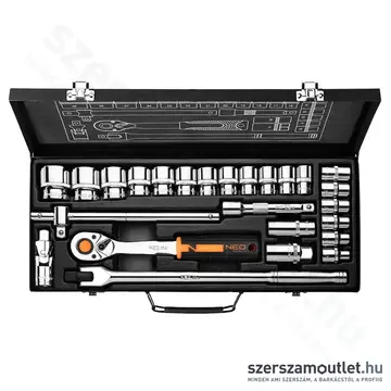 NEO TOOLS Dugókulcs készlet 1/2", 10-32mm, 25db-os
