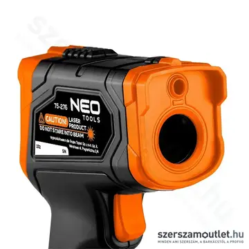 NEO TOOLS Infra hőmérő folyadék, levegő és testhő mérésére, -50°C-+880°C, IP54