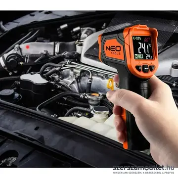 NEO TOOLS Infra hőmérő folyadék, levegő és testhő mérésére, -50°C-+880°C, IP54