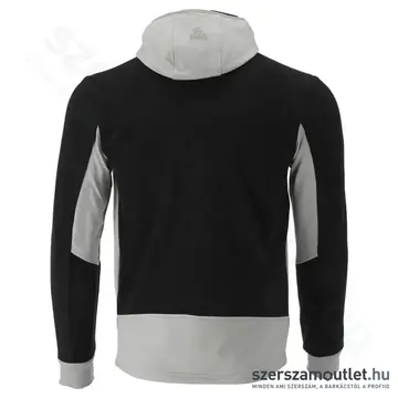 YATO Polár pulóver, kapucnis, cipzáras, 2XL-es (Fekete/Fehér)