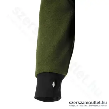 YATO Polár pulóver, kapucnis, cipzáras, L-es (Fekete/Zöld)