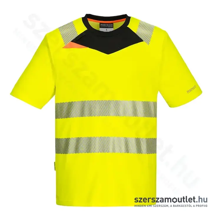 PORTWEST DX413 DX4 Hi-Vis Póló XL-es (Sárga/Fekete)
