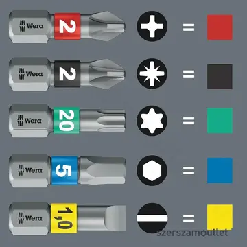 WERA Kraftform Kompakt Stubby magazine RA 1 Racsnis, marokcsavarhúzó bitkészlettel, 1/4